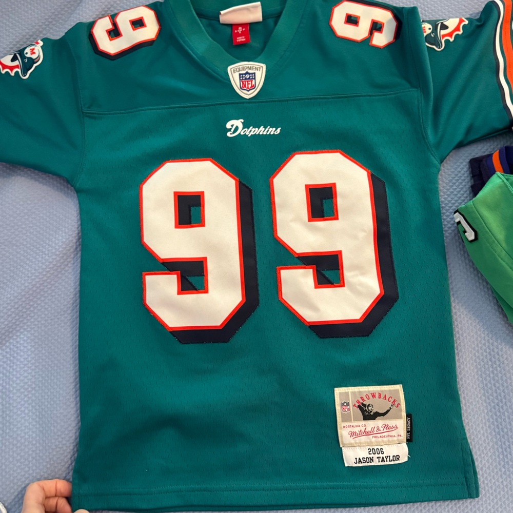 Teal Miami Dolphins Jersey throwback Jason Taylor 2006